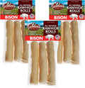 Tasman's Natural Pet All-Natural Buffalo Bison Collagen Rolls front view premium imported dog treats