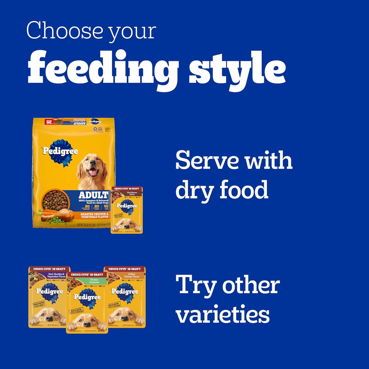 Pedigree Choice Cuts in Gravy Wet Dog Food, Adult Soft Wet Dog Food, Filet Mignon Flavor, 3.5 oz. Pouch - Image 9