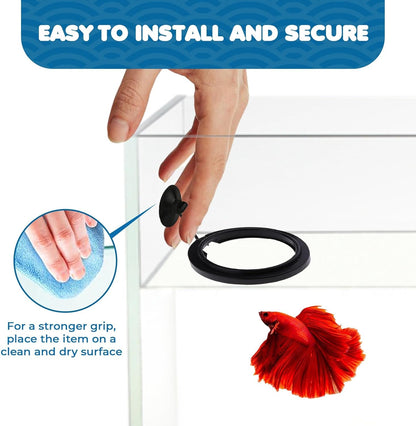 SunGrow round aquarium feeder preventing food from washing into the filter system