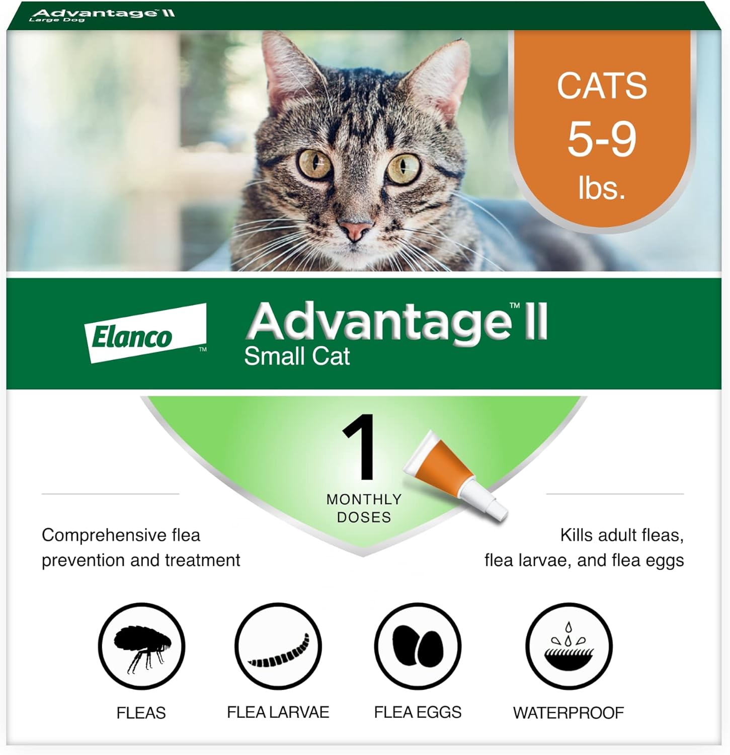 Advantage II Small Cat Vet-Recommended Flea Treatment & Prevention | Cats 5-9 lbs. | 2-Month Supply - Image 12