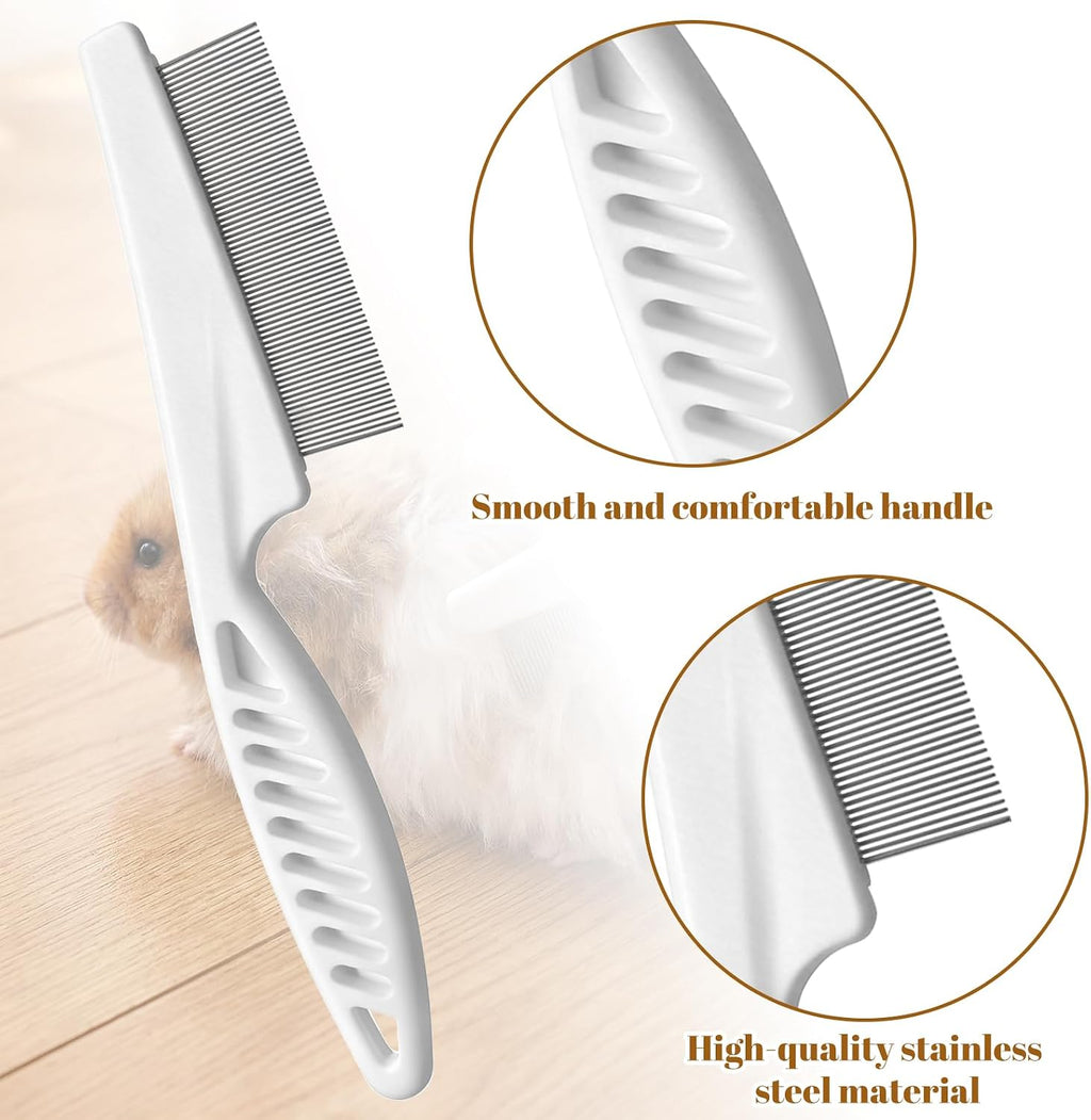 Grooming a guinea pig with Ezymivs stainless steel comb