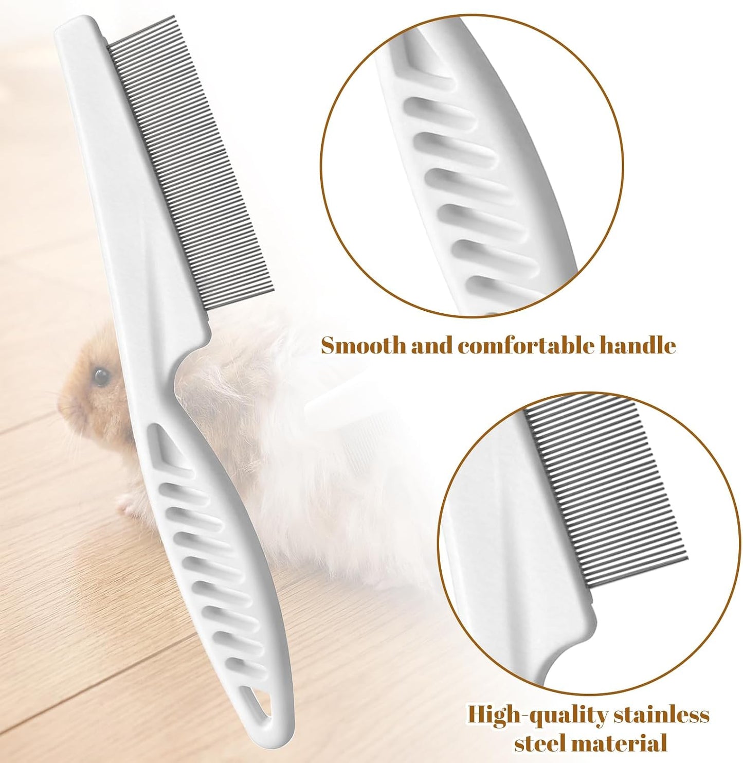 Grooming a guinea pig with Ezymivs stainless steel comb