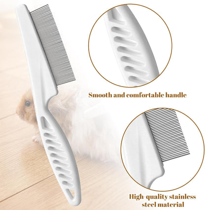 Grooming a guinea pig with Ezymivs stainless steel comb