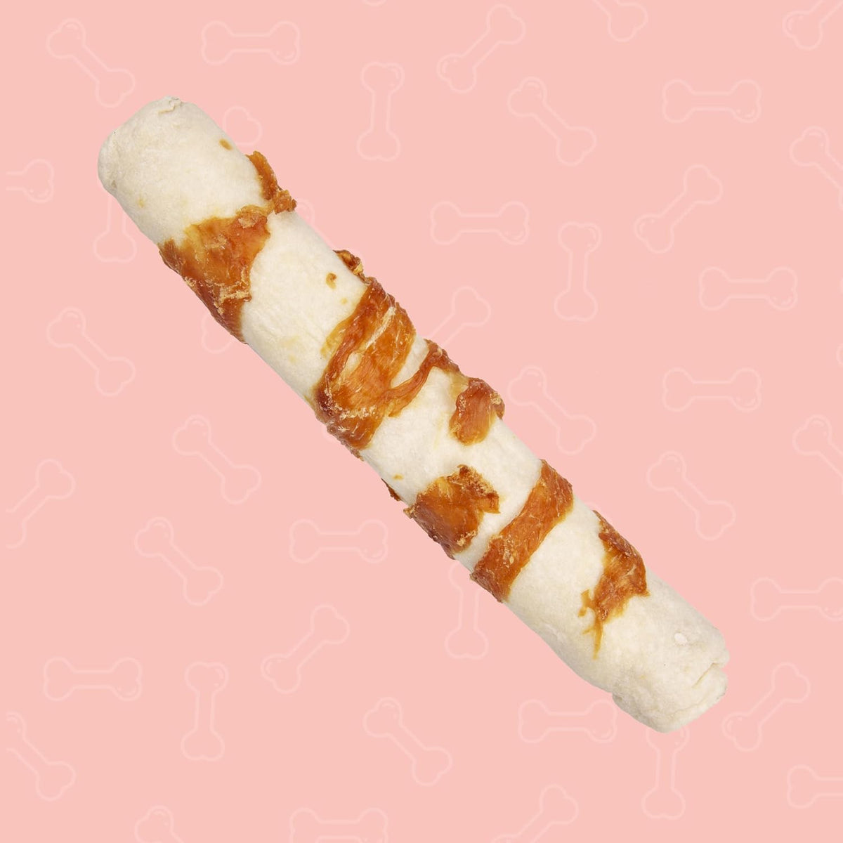 Side profile of Better Belly real venison chew rolls package for large dogs