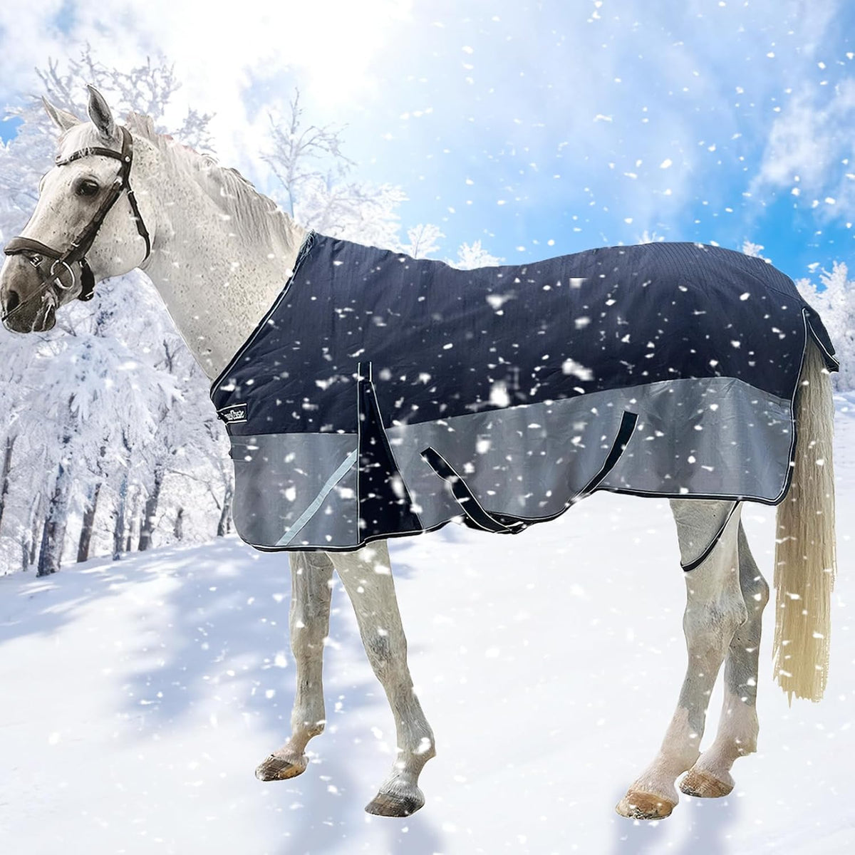 SteeDear equestrian winter turnout blanket branding