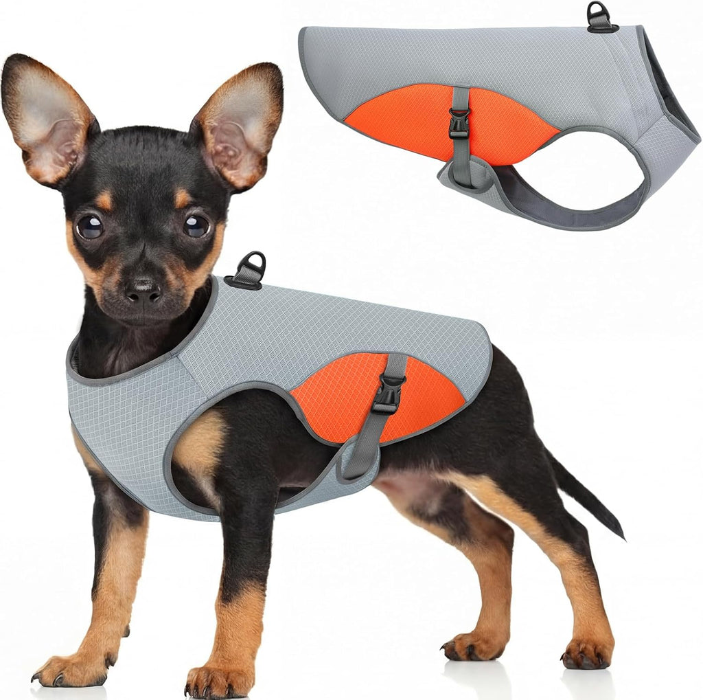 Dog Cooling Jacket for Large Dogs, Pet Cooling Vest with Mesh and D Ring, Dog Reflective Stripe Cooler Jacket for Beach, Hiking, Walking, Blue-L - Image 13