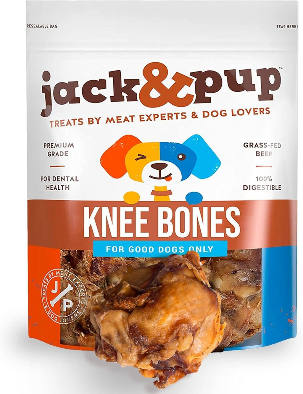 Jack&Pup Beef Bones (10 Pack), Knee Cap for Dogs, Long Lasting Natural Dog Bones, Beef Bone Knee Caps for Large Dogs - Image 9