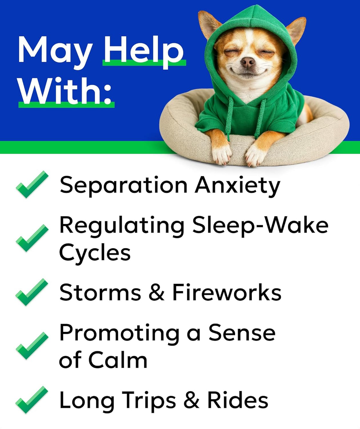 Bark And Spark advanced formula dog relaxation supplement back label view