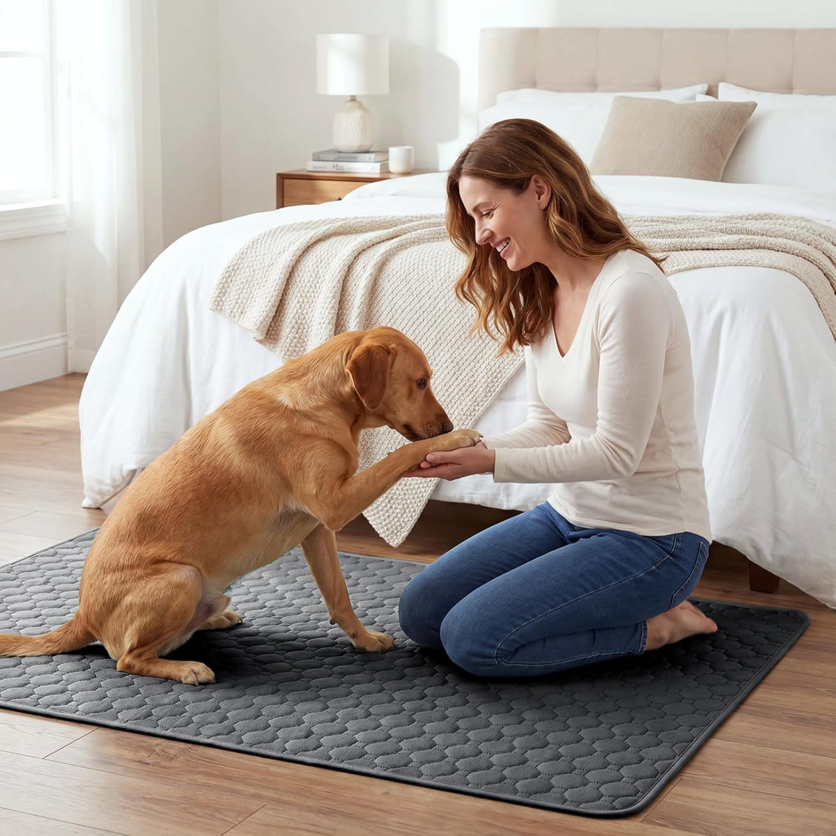 H.Versailtex reusable puppy training pad texture closeup