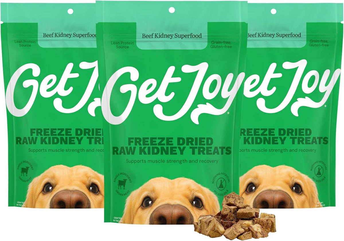 Get Joy four ounce bag premium high protein raw dog food topper