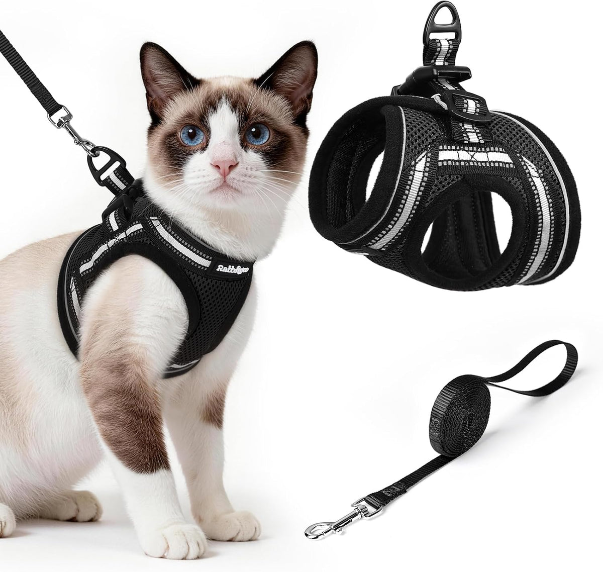 rabbitgoo Cat Harness and Leash, Step-in Escape Proof Kitten Harness Set, Soft Comfortable Cat Vest, Easy to Wear and Adjust, Reflective for Safe Outdoor Walking, Purple, Small - Image 15