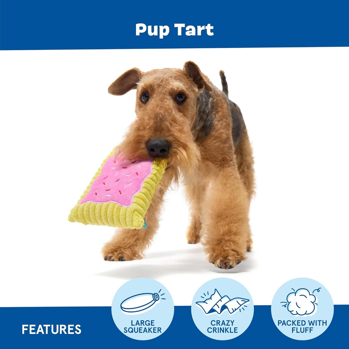 Side profile of Barkbox Toaster Poodle squeaky toy
