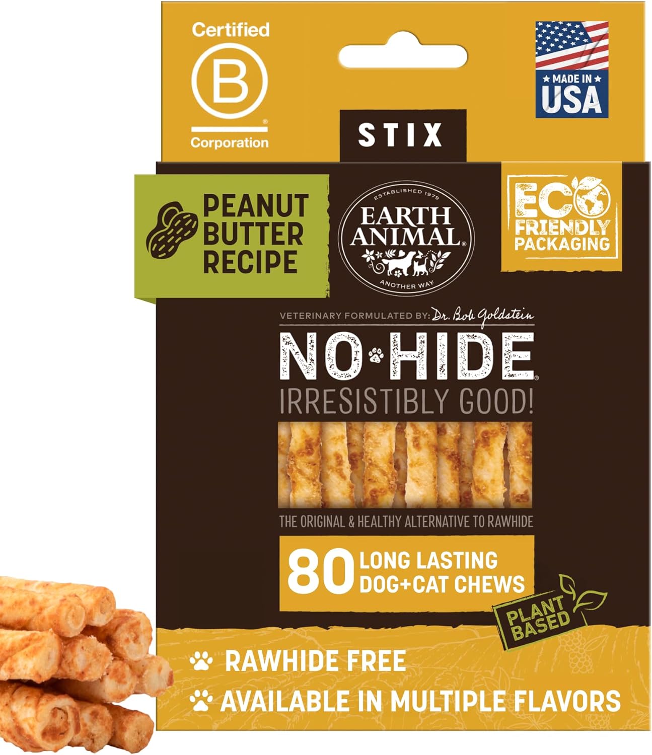 Earth Animal No Hide Stix - Long Lasting Rawhide Free Small Dog Chews Sticks, Chicken - 20 Count Value Pack - Image 10