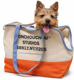 Monchouchou Brooklyn dog carrier tote front view for small pets