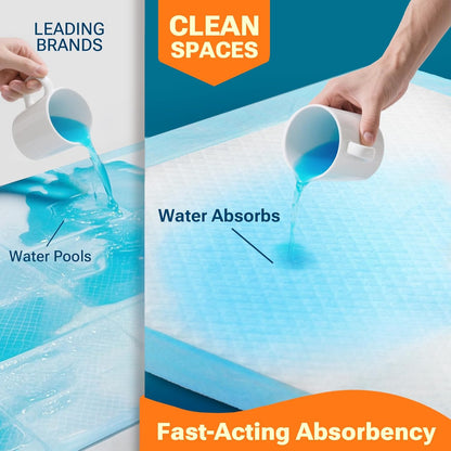 Clean Spaces blue diamond quilted disposable underpads for adult incontinence protection