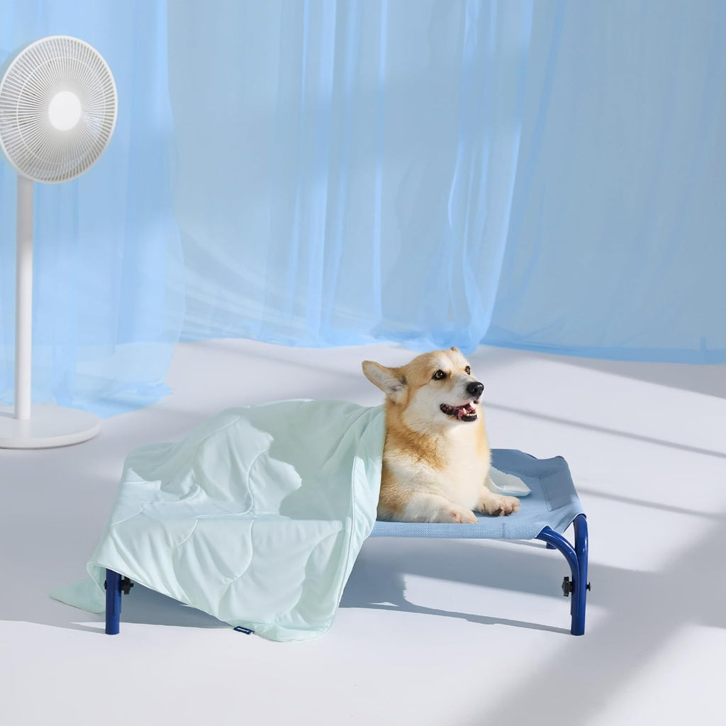 Bedsure Cooling Blanket for Small Dogs with Breathable Air-Core Fill Q-MAX>0.4 - Dog Cooling Mat Soft, Lightweight Pet Cat Throw Cold Blanket Washable for Summer, Arctic Blue, 25x35 - Image 11