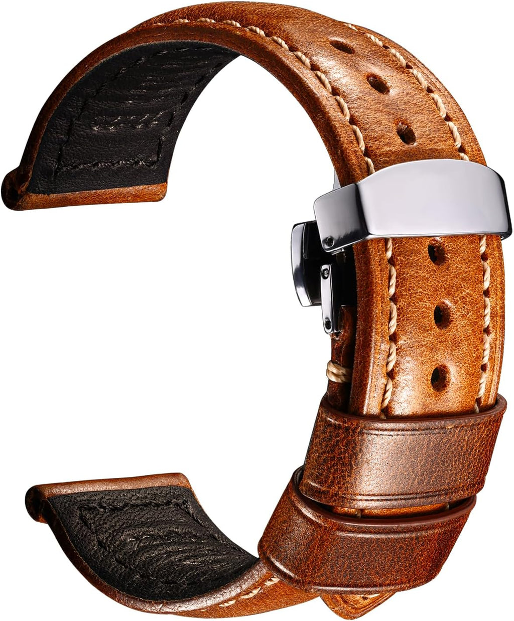 REZERO Watch Band, Vintage Oil Wax Leather Watch Straps 18mm 19mm 20mm 21mm 22mm 23mm 24mm 26mm Watch Belt for Men Women - Image 14