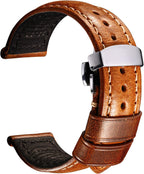 REZERO Watch Band, Vintage Oil Wax Leather Watch Straps 18mm 19mm 20mm 21mm 22mm 23mm 24mm 26mm Watch Belt for Men Women - Image 14