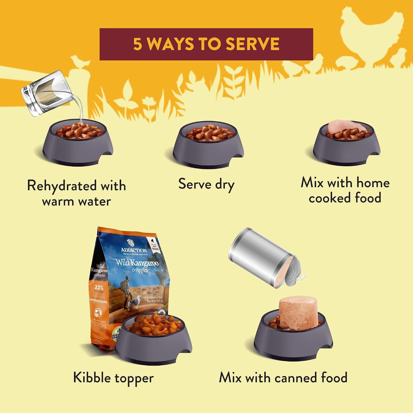 Addiction cage free New Zealand chicken and apricot recipe dog food