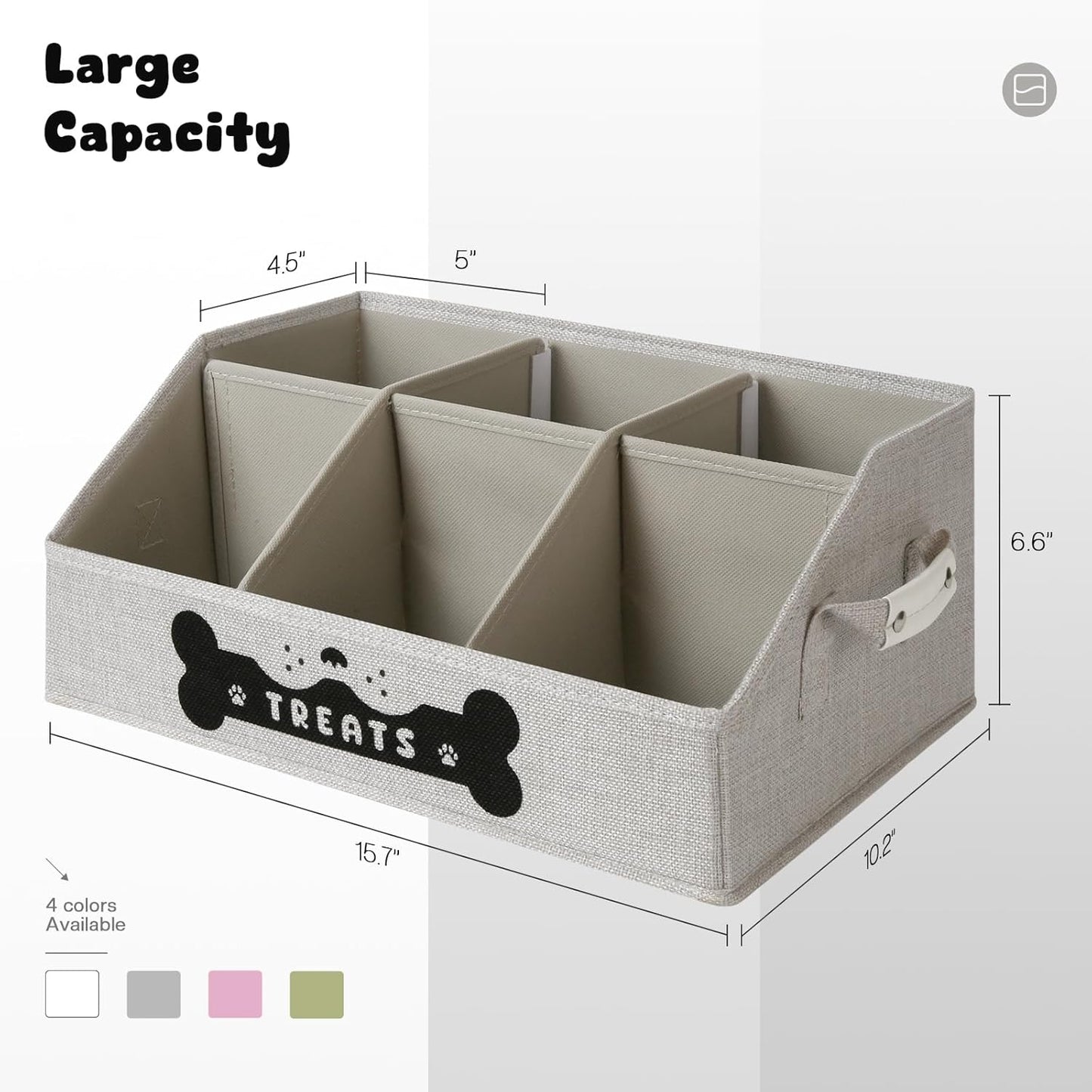 GreenPetopia storage organizer with six adjustable compartments