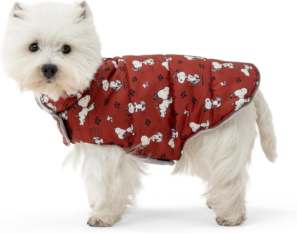 Berkshire Peanuts(R) Microfleece Dog Coat, Warm Fleece Dog Jacket with Waterproof Shell, Hook & Loop Design for Small, Medium, or Large Dogs (Small, Medium Happy Day Snoopy Walk Dark Sage) - Image 11