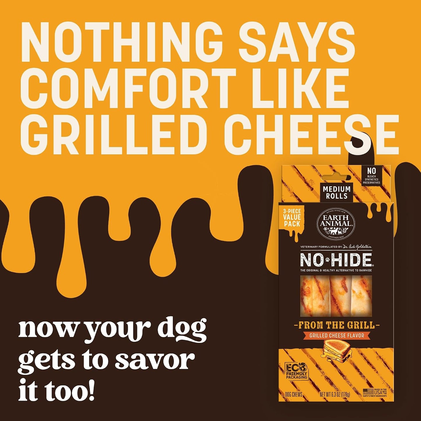 Earth Animal raw-hide free vegetarian rolls for medium dogs