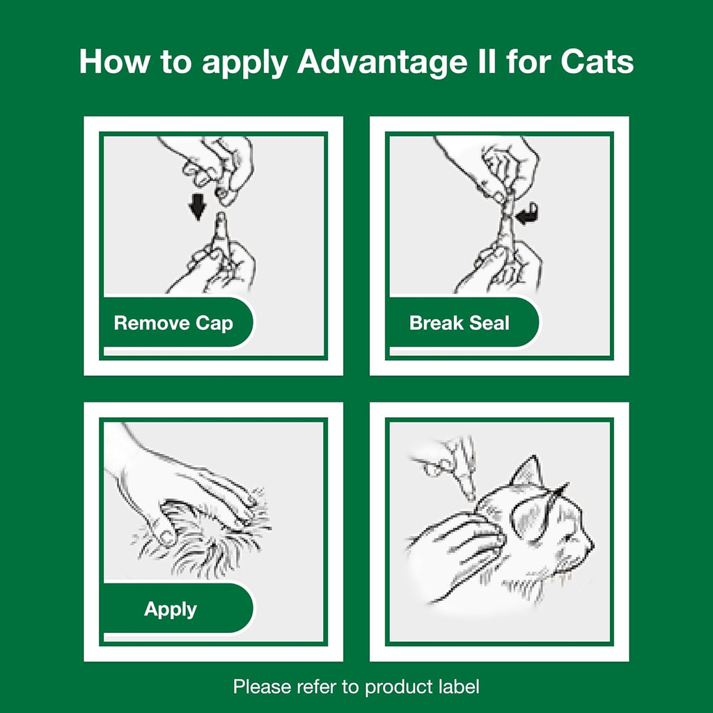 Advantage II Large Cat Vet-Recommended Flea Treatment & Prevention | Cats Over 9 lbs. | 2-Month Supply - Image 9