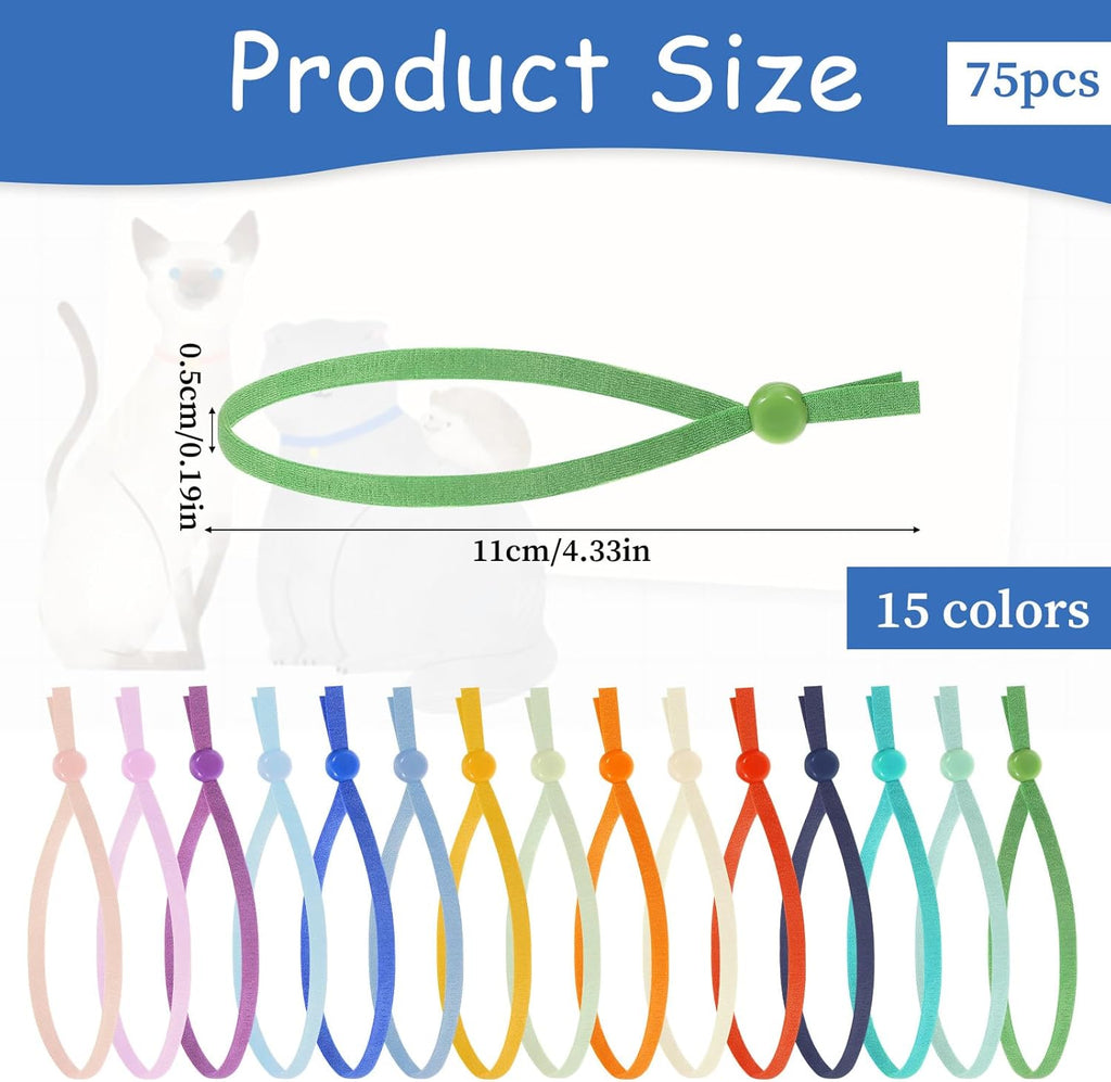 Premium cotton nylon stretchable puppy loops showing elasticity demonstration