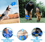 German Shepherd catching Badwalt flying disc toy outdoors