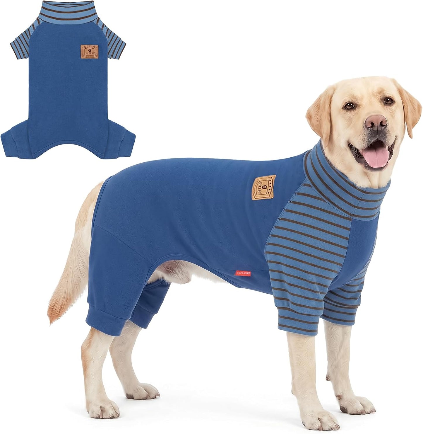 KYEESE Dog Coats Turtleneck Stretchy Pet Pjs Dog Sweater Super Soft Warm Material Dogs Pajamas with Bowtie Dog Onesie for Small Dogs Cold Weather Coat, Pink,L - Image 13