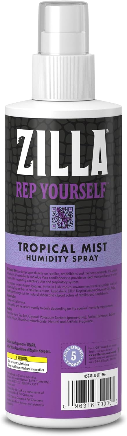 Zilla Tropical Mist Humidity Spray, Ideal for All Tropical Reptiles and Amphibians, Fortified with Aloe Vera - Image 10