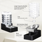 Large capacity gravity fed dog water station for multi pet households