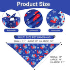 Durable polyester dog bandana with festive summer designs
