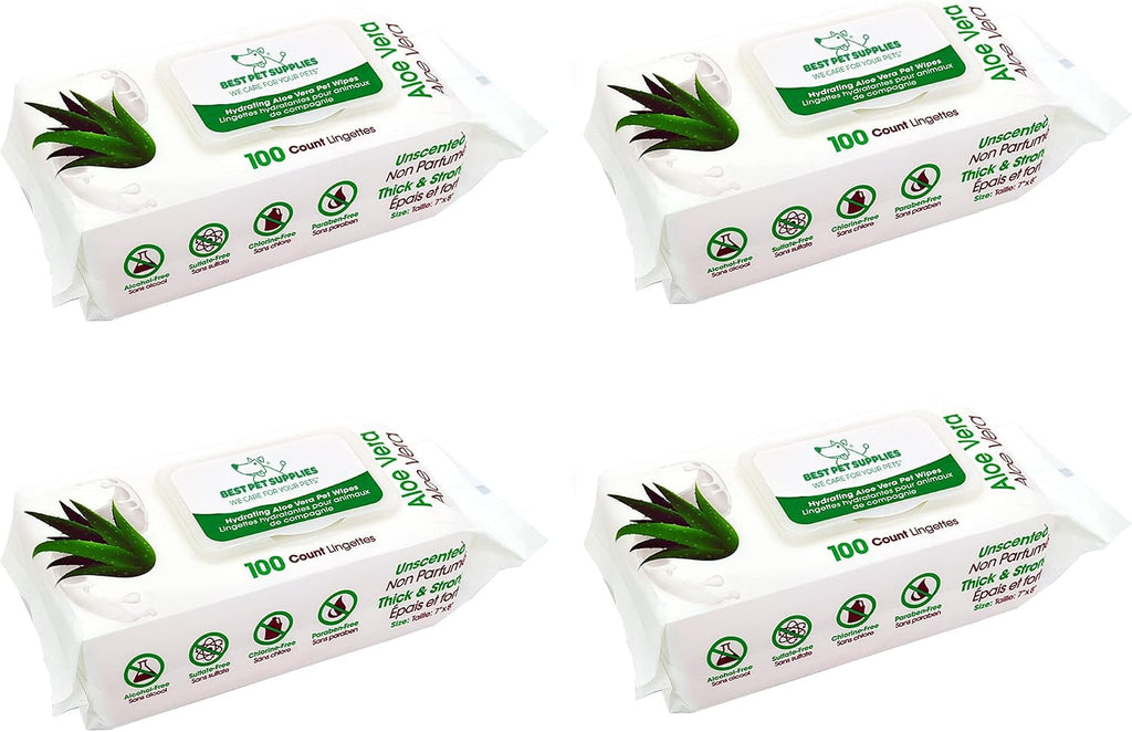 Best Pet Supplies 8" x 9" Large Dog Wipes - Cleaning and Deodorizing for Paws and Coat - Gentle Formula with Lavender Vitamin E for Puppies and Cats - 100 Count - Image 13