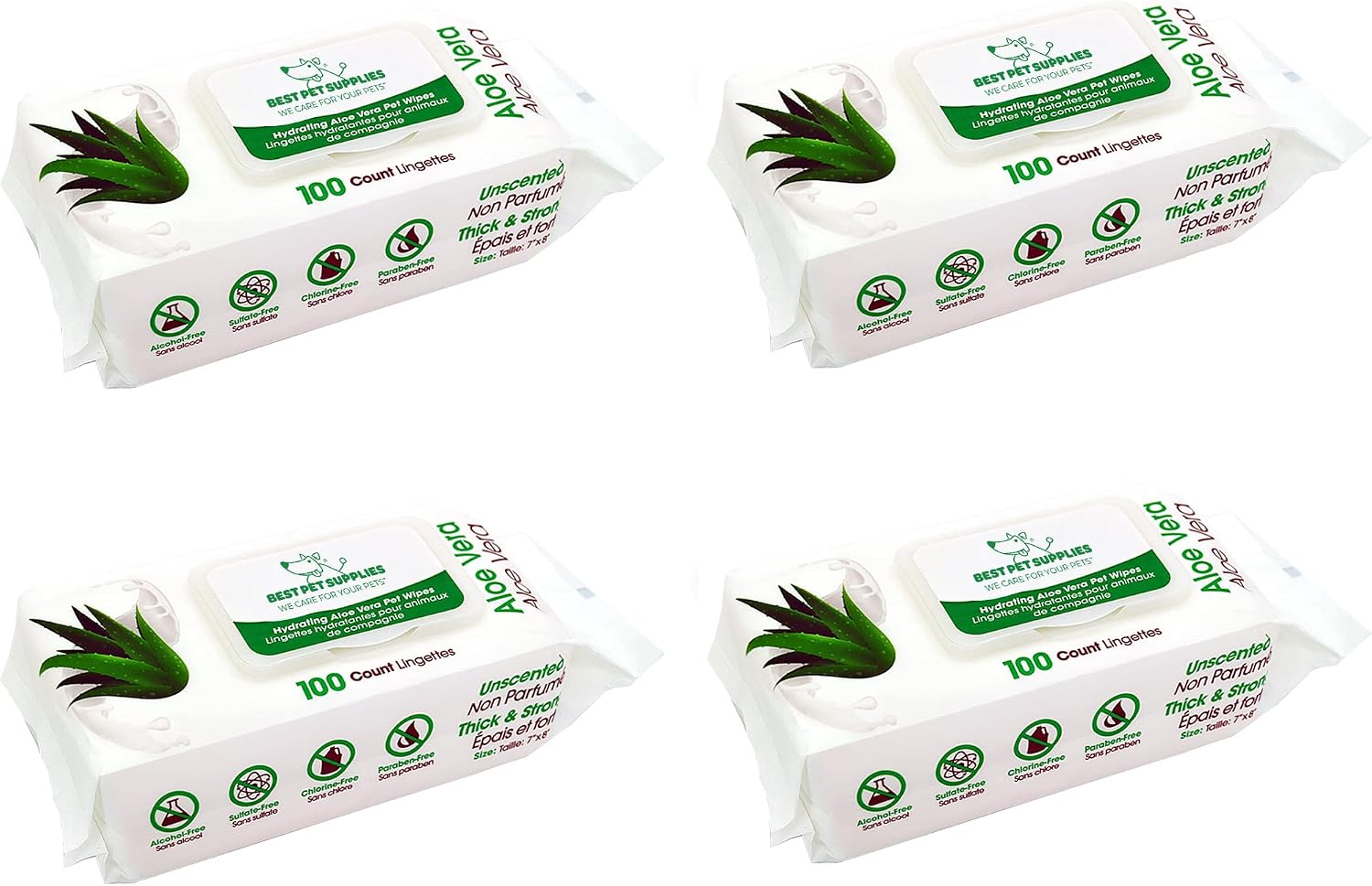 Best Pet Supplies 8" x 9" Large Dog Wipes - Cleaning and Deodorizing for Paws and Coat - Gentle Formula with Lavender Vitamin E for Puppies and Cats - 100 Count - Image 13