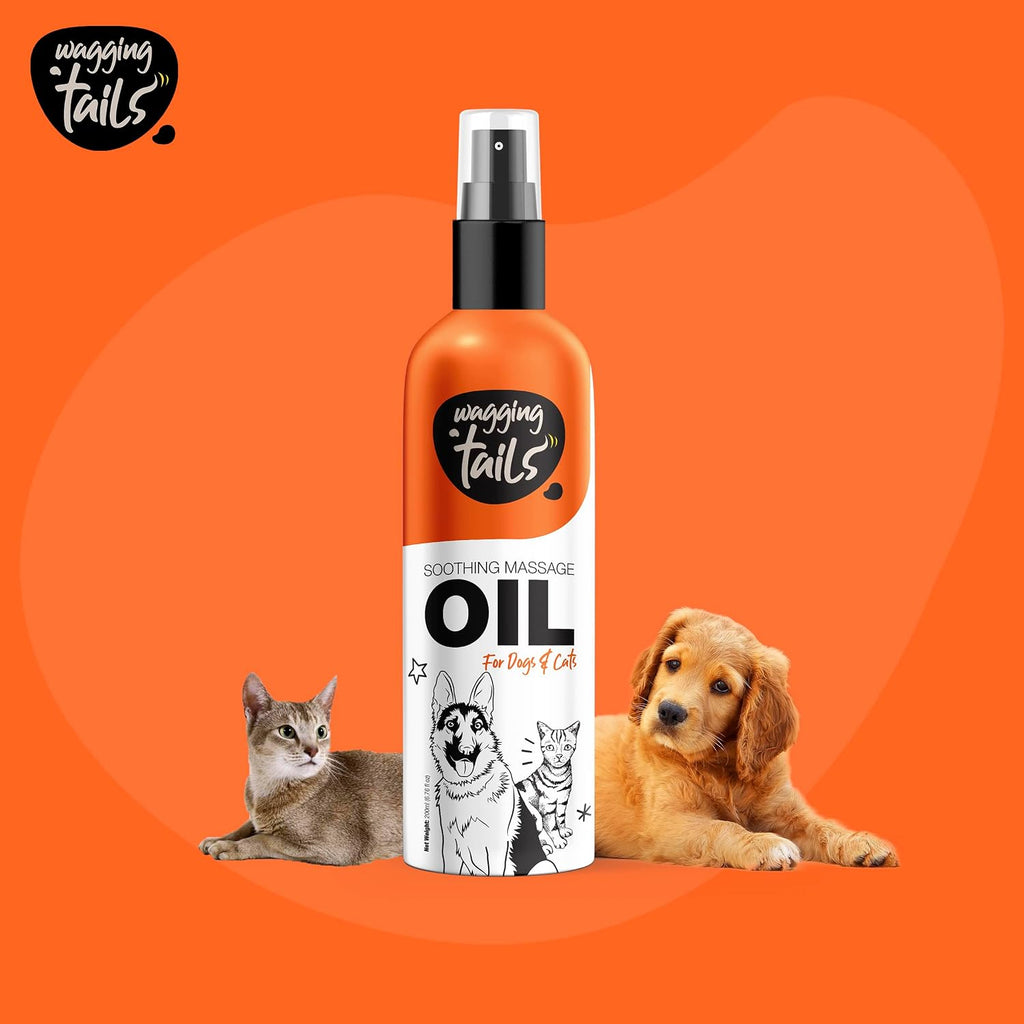 Wagging Tails organic botanical pet oil for muscle relaxation