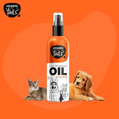 Wagging Tails organic botanical pet oil for muscle relaxation