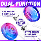 MAGICYOYO K2 crystal gradient fingerspin trick yoyos close up