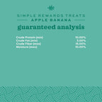 Open bag showing oven baked apple banana pet snacks