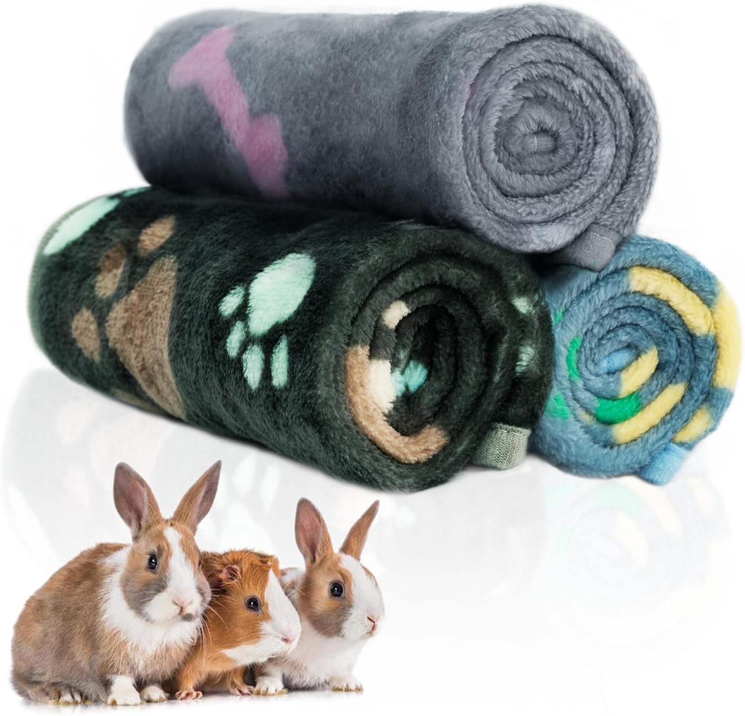 6 Pack Guinea Pig Cage Liner, Washable Guinea Pig Fleece Blankets Beding Accessories, Flannel Throw Warm Sleep Mat, Pet Pee Pads for Small Animal Hamster Rabbit Puppy Cat (Dark Color, 26x14 Inch) - Image 12