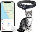 Bonso 2-in-1 GPS tracker for cats front view showing the blue smart collar and tracker unit.