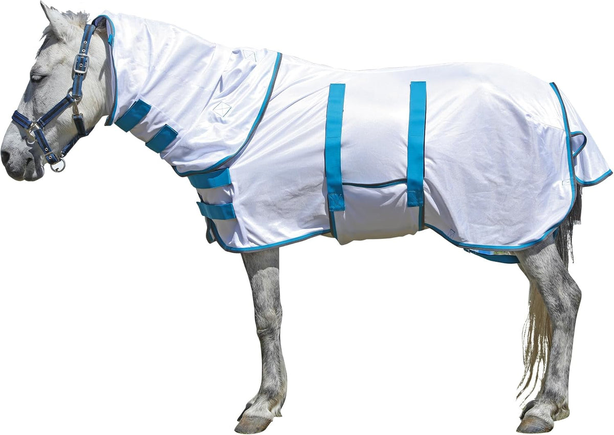 LEAFOREST miniature horse fly sheet front view on white pony