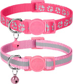 Taglory 2 Pack Reflective Breakaway Cat Collar with Bell, Orange - Image 15
