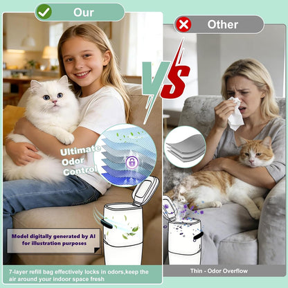 Zozeea premium pet waste disposal cartridge showing seven layer EVOH material