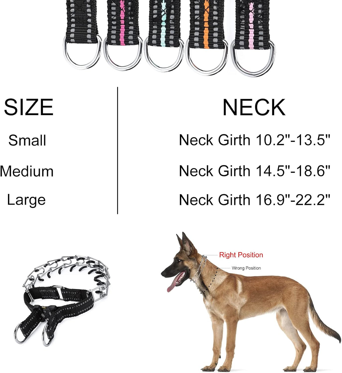 Individual removable metal links of the Jipimon pet training collar for custom sizing.