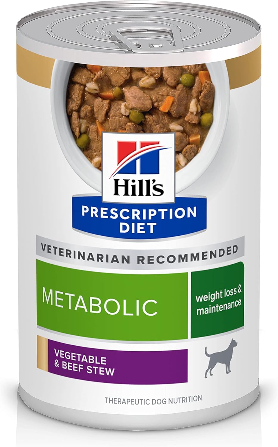 Hill's Prescription Diet Metabolic Weight Management Wet Dog Food, Chicken, 13 oz. Cans, 12-Pack - Image 14