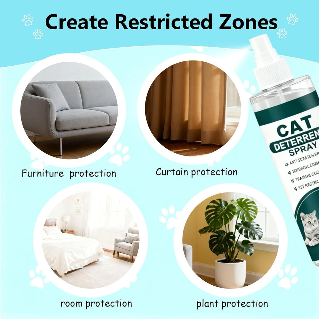 Safe indoor plant and furniture protection spray for cats