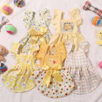 Sleeveless pullover style pet outfit by Abbylike for small female dogs.