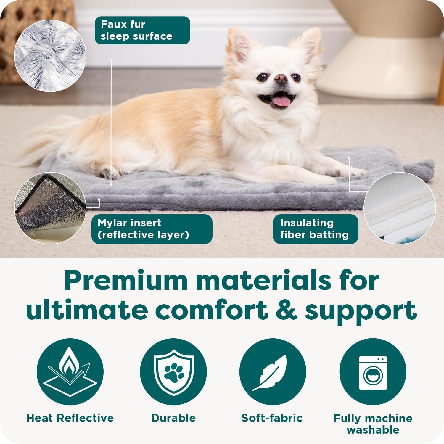 Furhaven ThermaNAP mat inside pet carrier