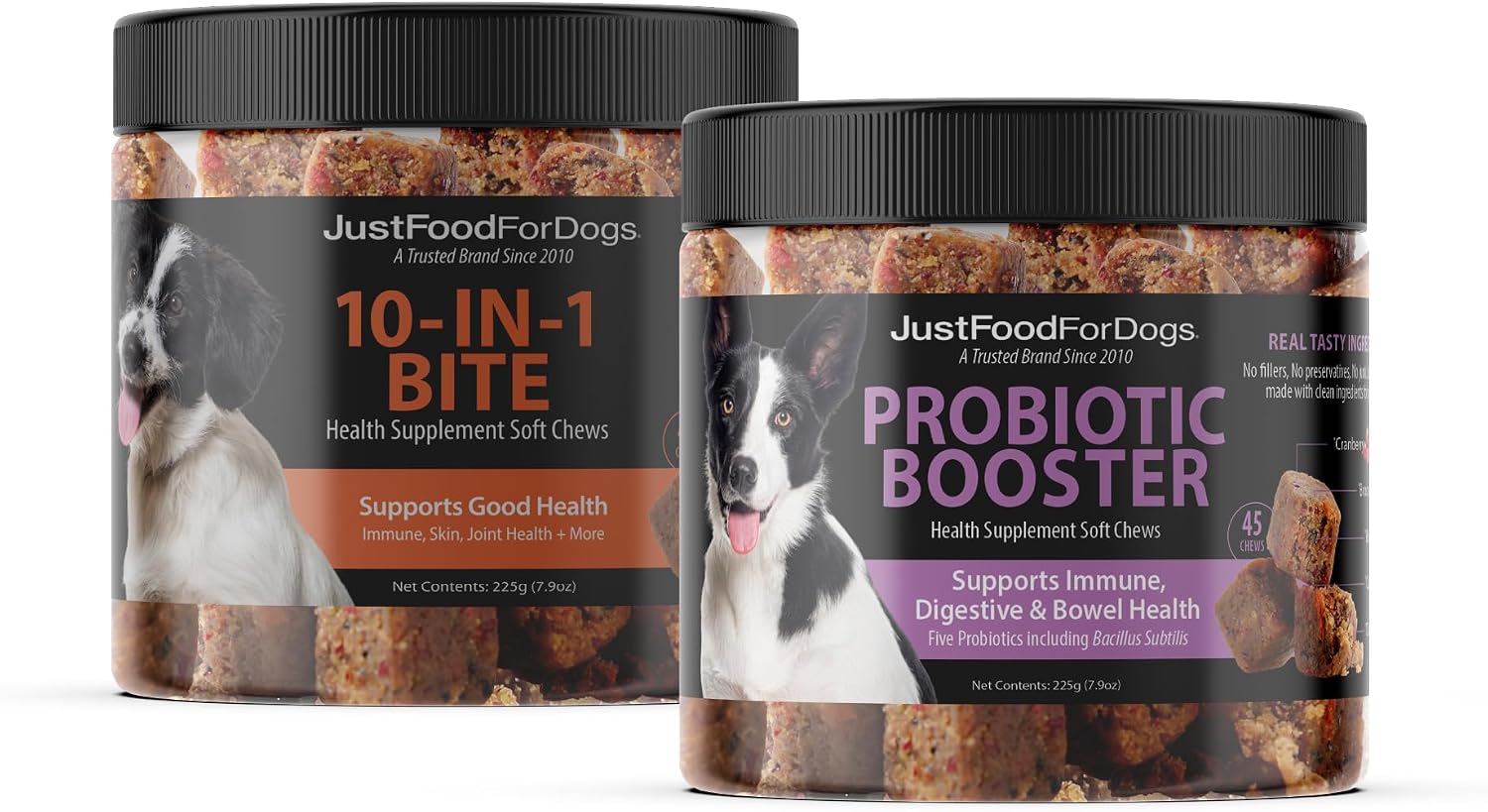 JustFoodForDogs Skin & Allergy Supplement for Dogs, Human Grade Dog Supplements, Skin & Coat Support, Multivitamin Soft Chews, Omega 3 Oil, Superfood Blend, Plant Based Dog Vitamins - 45 Count - Image 11